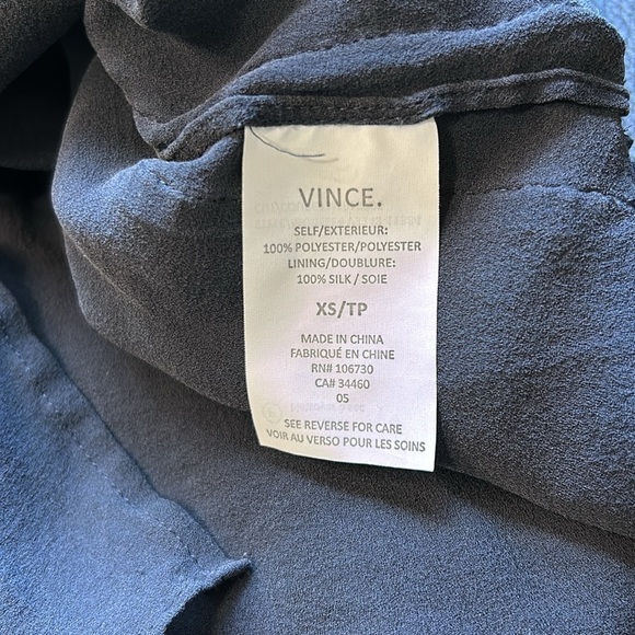 VINCE Mesh Lattice Overlay Silk Lined and Layered Tank Top Sleeveless Sz XS - Picture 11 of 14